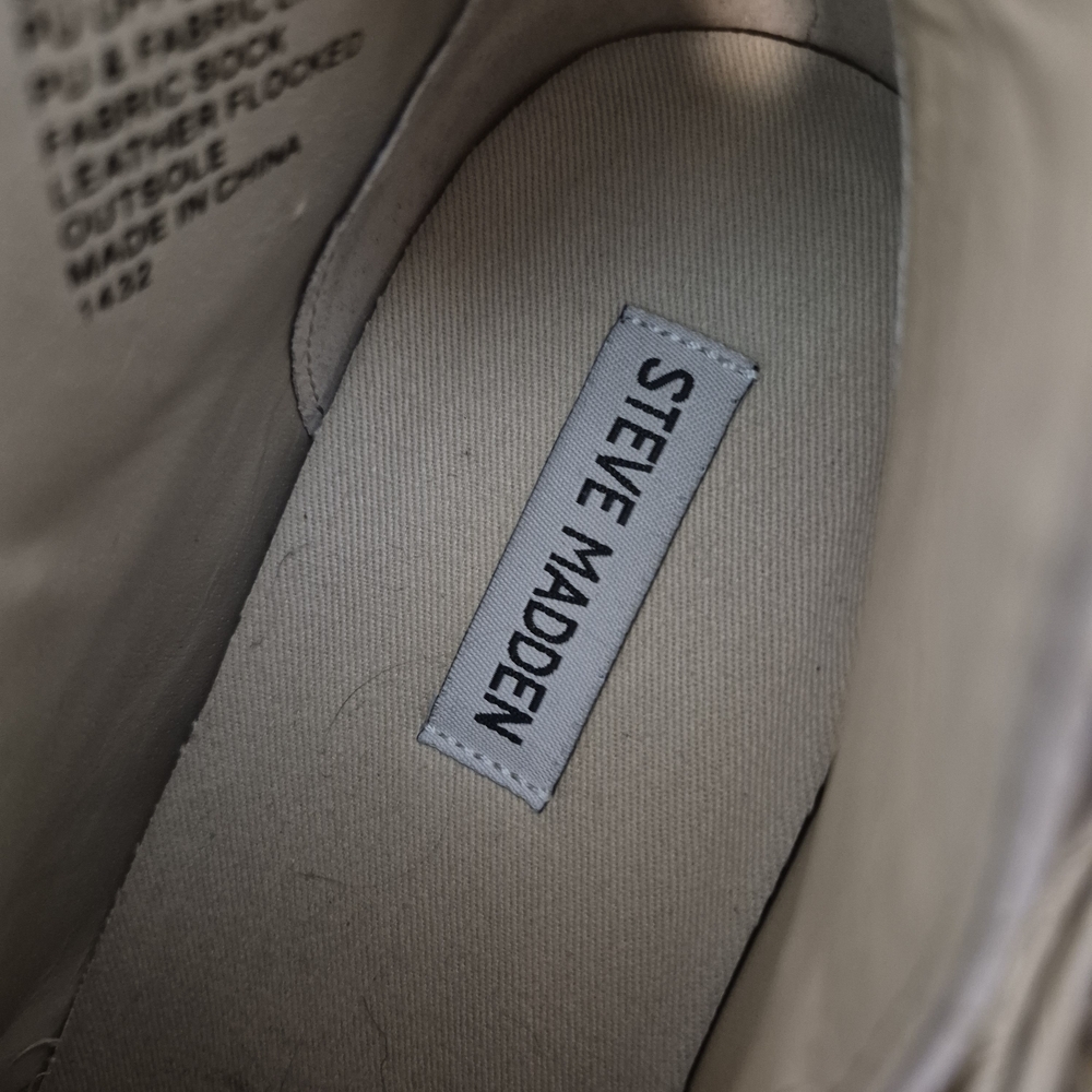 Steve Madden Women Taupe Faux Croc Caliber High Top Zip Platform Sneakers  - Picture 4 of 7